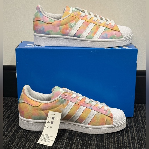 RARE Adidas Superstar W Tie-Dye Sneakers - Picture 2 of 9